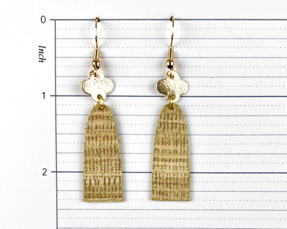 Goldenrod Skinny Arch Earrings with Gold Accent