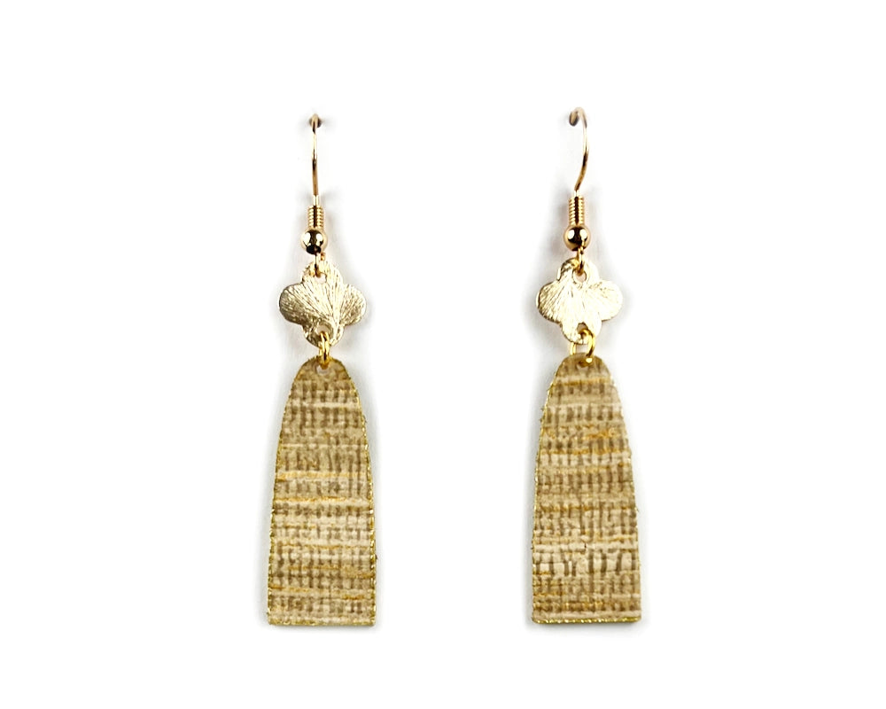 Goldenrod Skinny Arch Earrings with Gold Accent