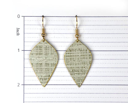 Soft Sage Green Leaf Earrings