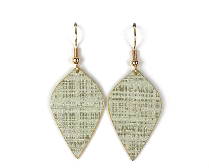 Soft Sage Green Leaf Earrings