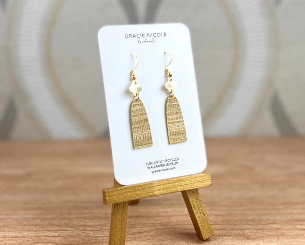 Goldenrod Skinny Arch Earrings with Gold Accent