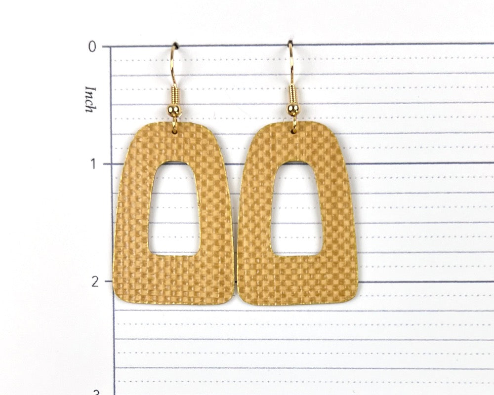 Golden Yellow Open Arch Earrings - Large