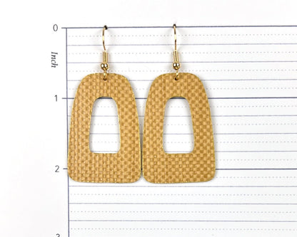 Golden Yellow Open Arch Earrings - Large