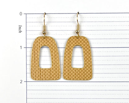 Golden Yellow Open Arch Earrings - Small