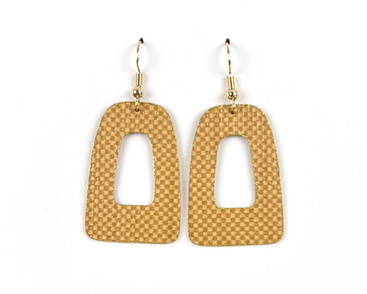 Golden Yellow Open Arch Earrings - Small