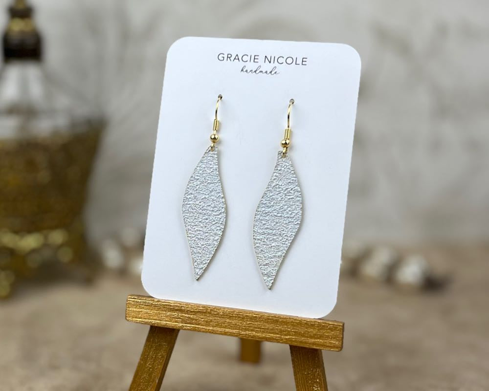 Icy Blue Wavy Drop Earrings